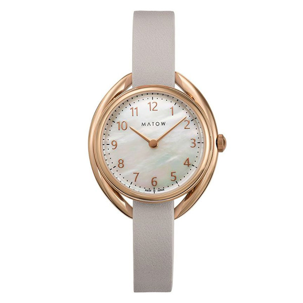 MATOW Shiki ラウンド / ローズゴールド アラビア mw001002whtrg ソーラー レディース