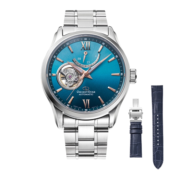 ORIENT STAR セミスケルトン ムービングブルー オープンハート RK-AT0017L 自動巻 メンズ 国内350本限定