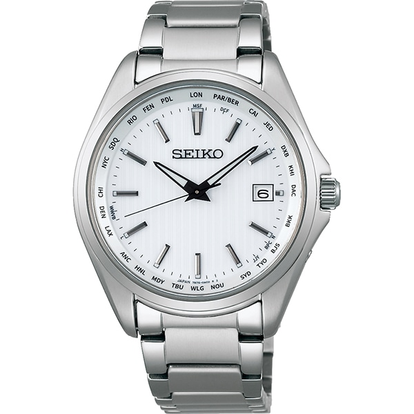 SEIKO SELECTION SBTM287 ワールドタイム チタン ソーラー電波 メンズ