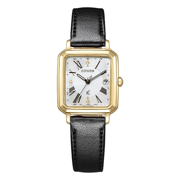 xC hikari collection Square 2way Model 光発電エコ・ドライブ電波時計 Titania Happy Flight ES9502-12A レディース