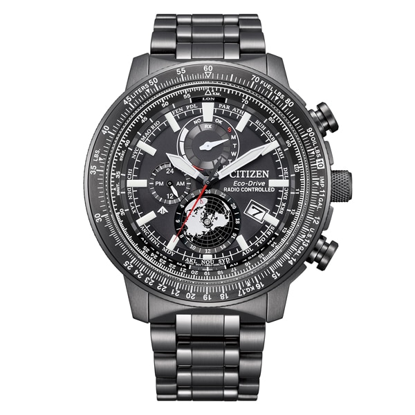 PROMASTER SKYシリーズ 光発電エコ・ドライブ電波時計 ダイレクトフライト ジオ・トレッカー BY3005-56G メンズ