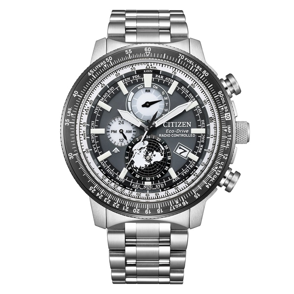 PROMASTER SKYシリーズ 光発電エコ・ドライブ電波時計 ダイレクトフライト ジオ・トレッカー BY3006-53H メンズ