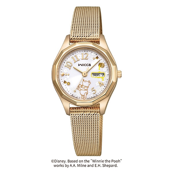 wicca Disneyコレクション 『くまのプーさん』スペシャルモデル KH3-525-11 レディース ソーラー