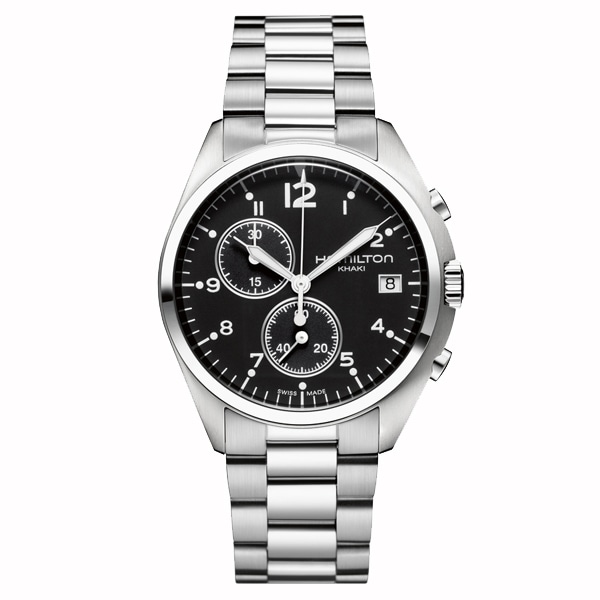 HAMILTON KHAKI Aviation Pilot Pioneer Chrono Quartz H76512133 クォーツ メンズ