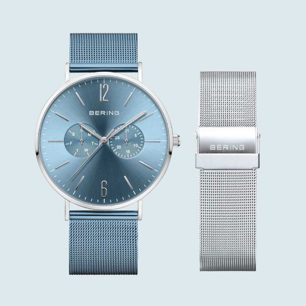 BERING Arctic Blue Pair Changes チェンジズ 14240-809-J 交換ベルト付属 クォーツ メンズ