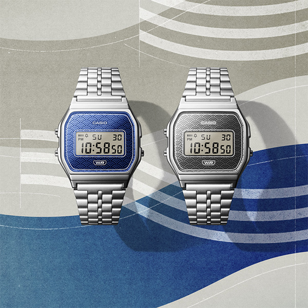 【CASIO】フェイスに伝統的な吉祥柄の青海波をあしらったモデルが登場！