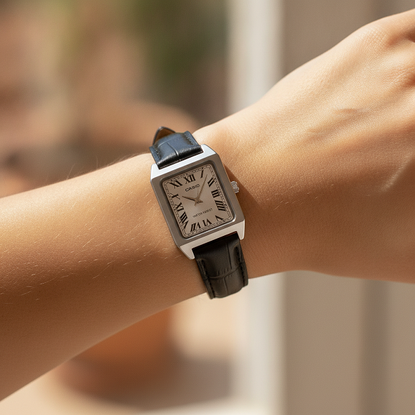 【CASIO】レトロなのに今っぽい。注目のスクエアレザーモデルが登場!