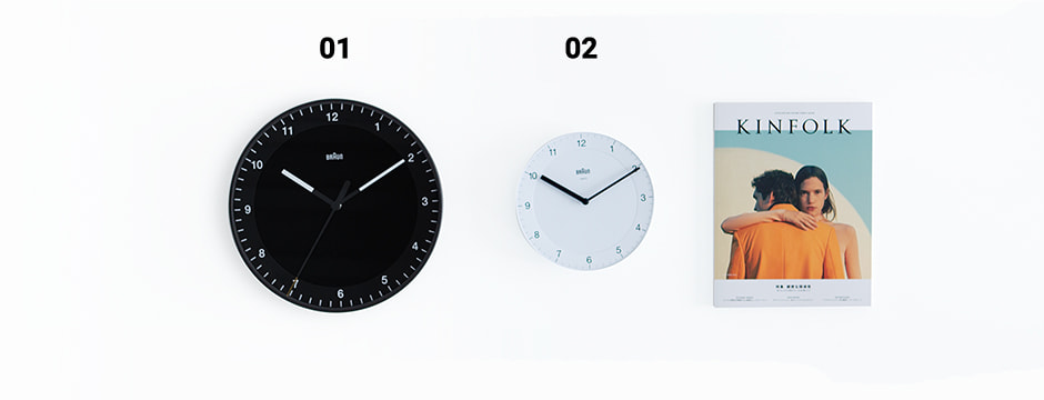 壁掛け時計のサイズ比較
