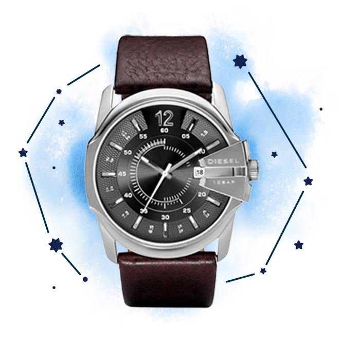 MASTER WORKS 四角形クォーツ腕時計 ネイビー STYLE COLLECTION